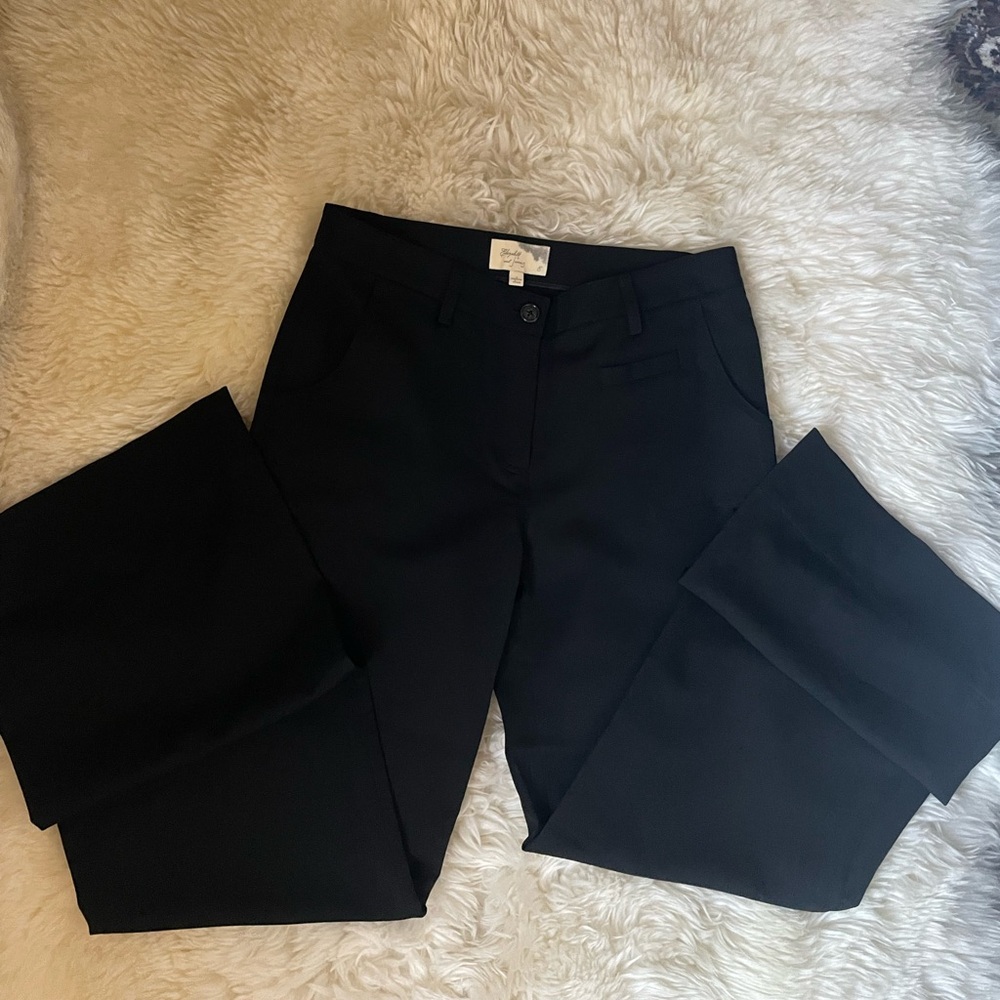 Vintage | BNWOT Elizabeth & James mid rise wide leg black trouser pants